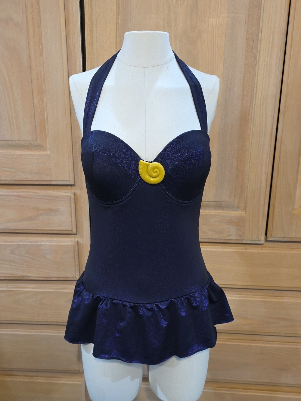 Ursula Halter Swimdress with Yellow Accent